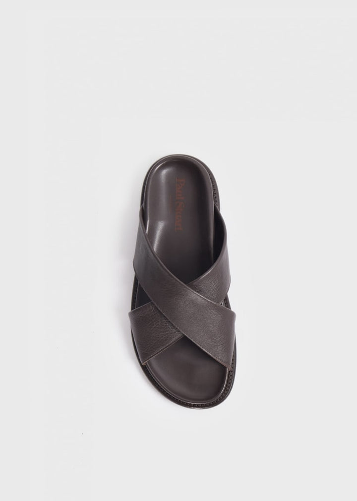 Punta Leather Slide - Dark Brown