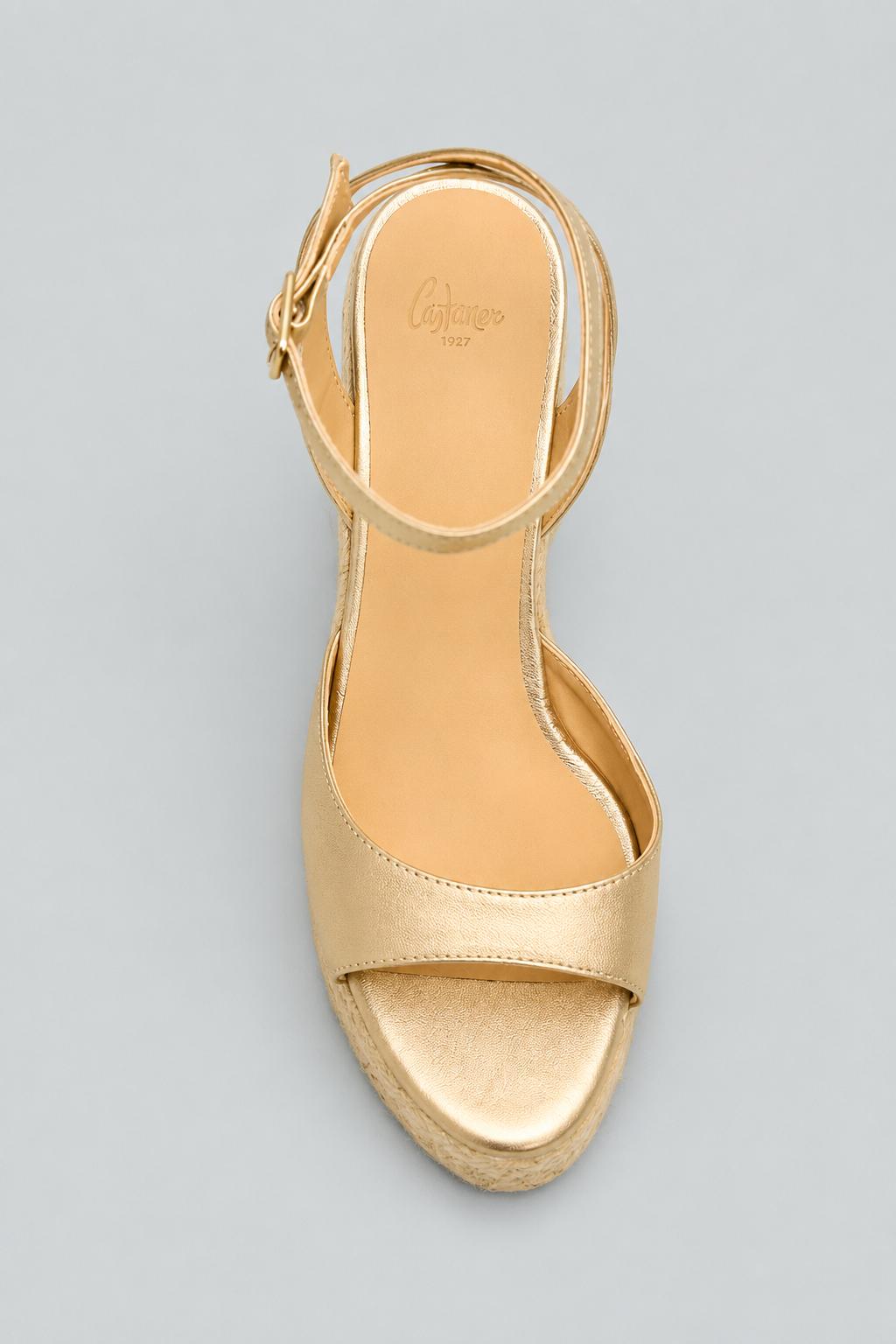 Castaner Brook Espadrille Wedges - Gold