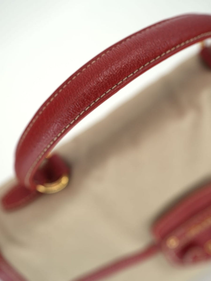 Pre-Owned Prada Canvass Cinghiale with Trimmed Canapa Handles