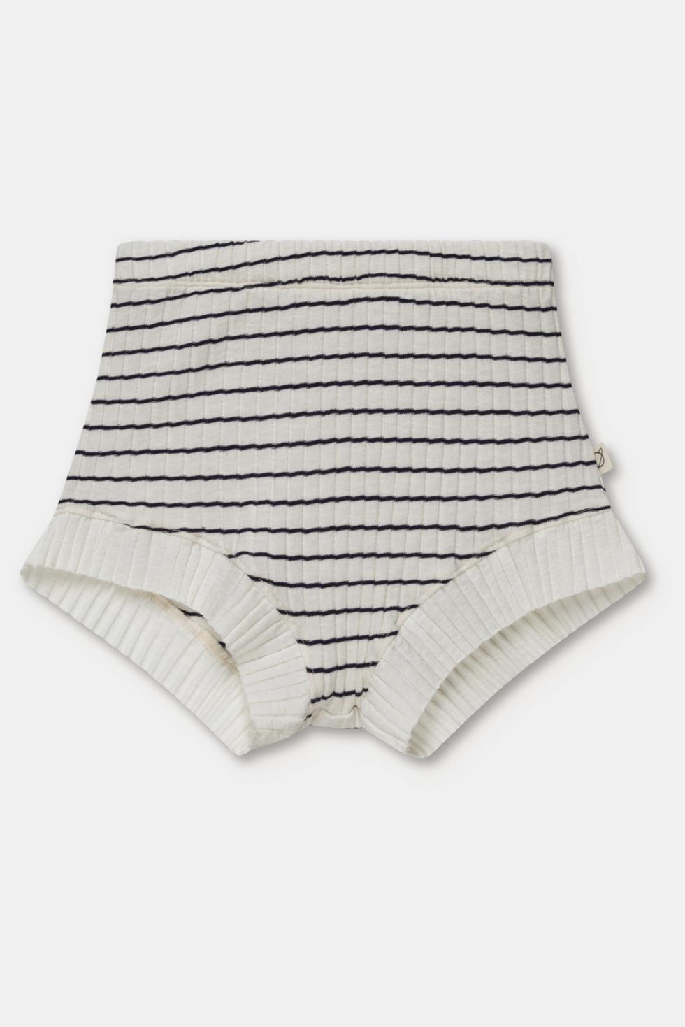 Rib stripe shorts - Ivory