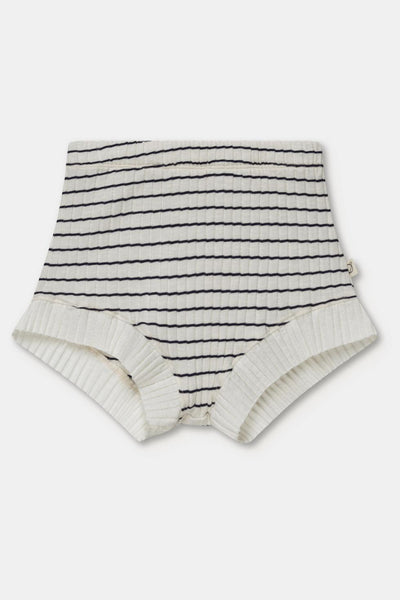 Rib stripe shorts - Ivory