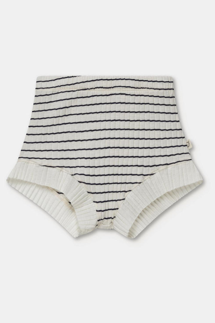 Rib stripe shorts - Ivory - Bloomer