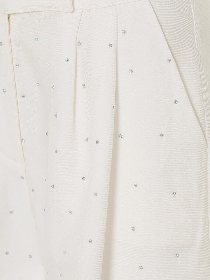 Embellished Shorts - Ecru