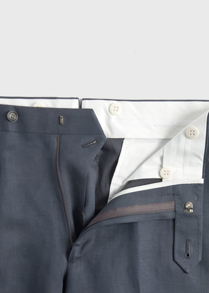 Linen &amp; Silk Solid Paul Suit - Grey