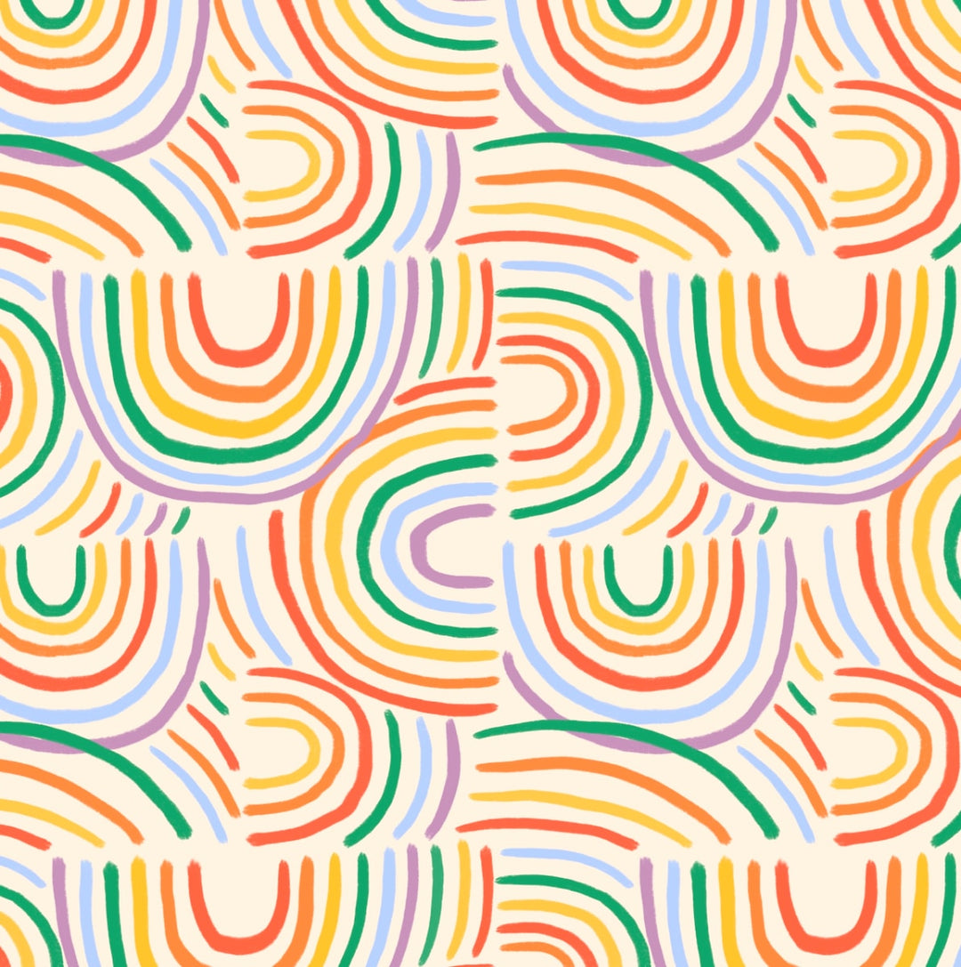 Olivia Dress - Primary Rainbow