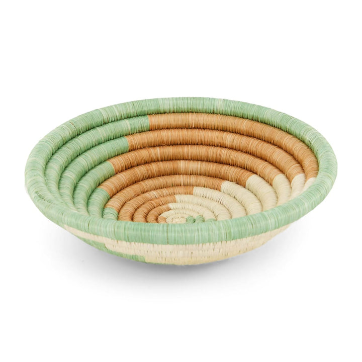 6" Small Apricot & Seafoam Unity Round Basket