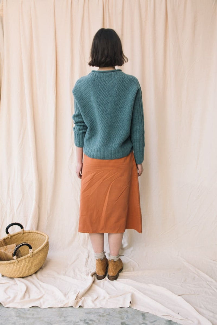 Wisteria Organic Cotton Twill Skirt - Tortoiseshell