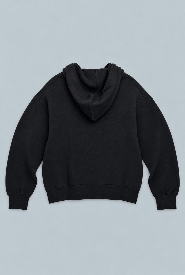 Cashmere Blend Hoodie - Black