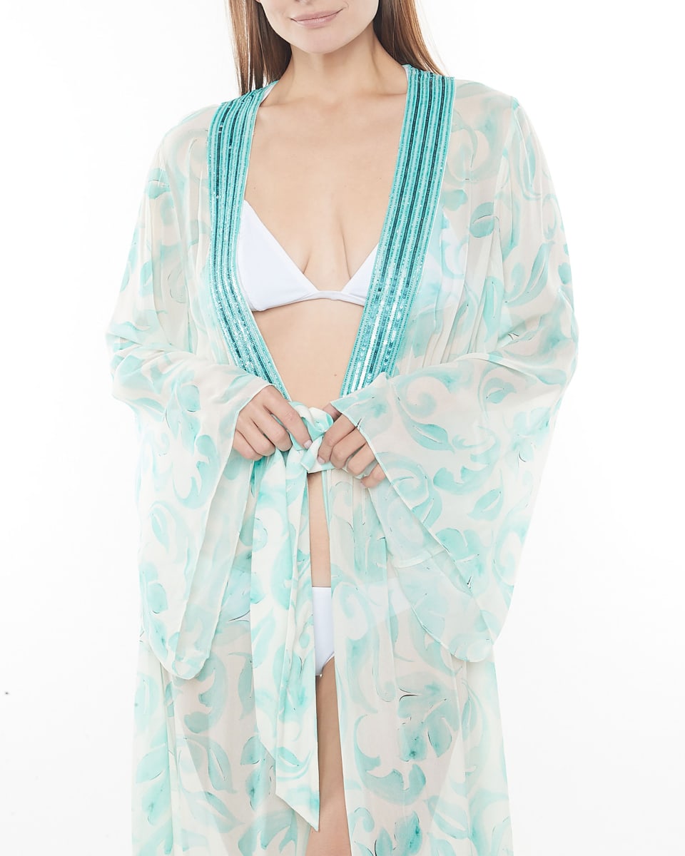 Estelle Cover-Up - Bright Floral Turquoise
