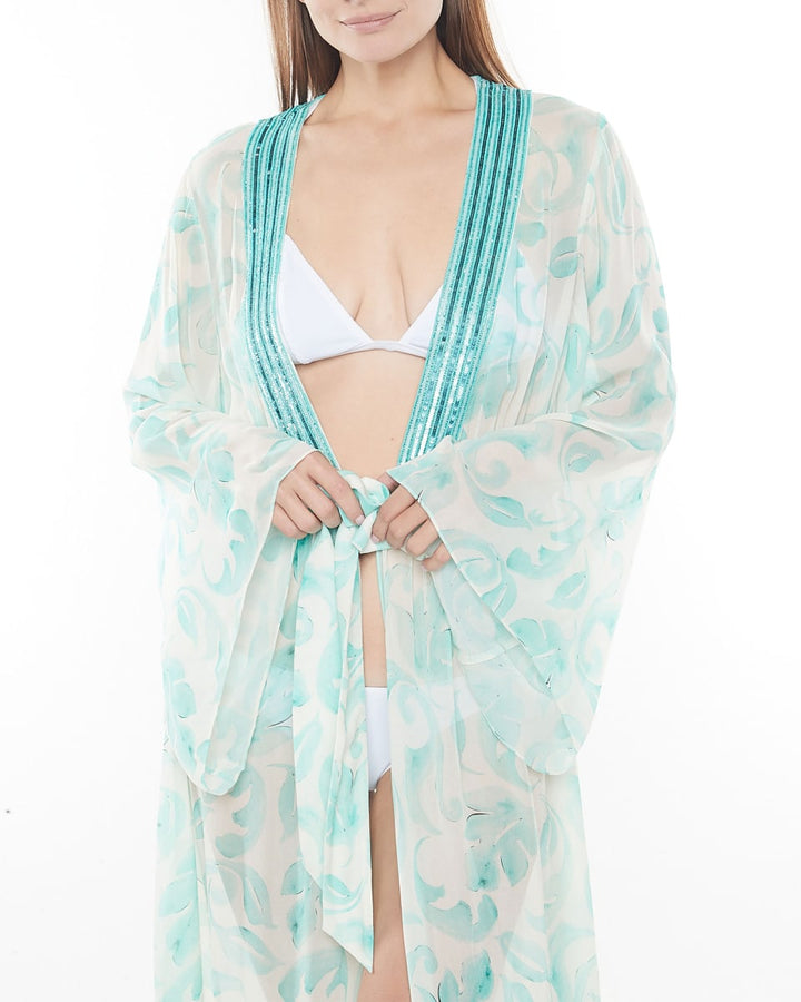 Estelle Cover-Up - Bright Floral Turquoise
