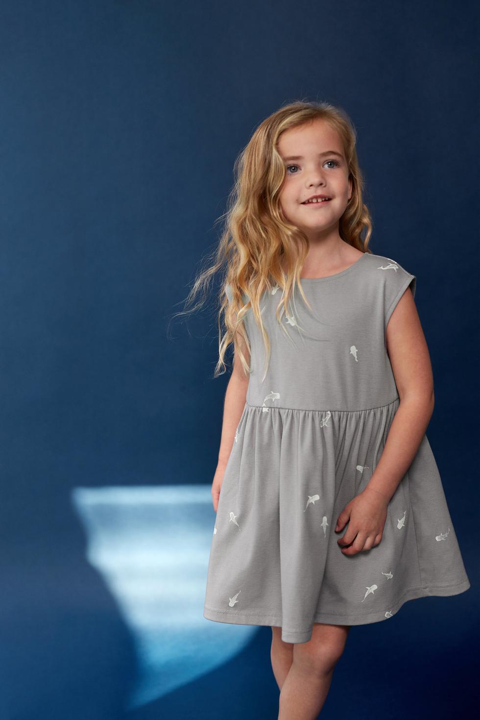 Fit & Flare Jersey Dress - Grey