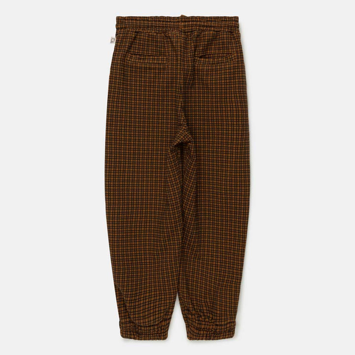 Organic Gingham Pants - Oil