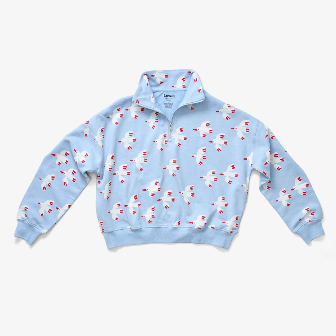 Women's Quarter Zip - Bird Sky