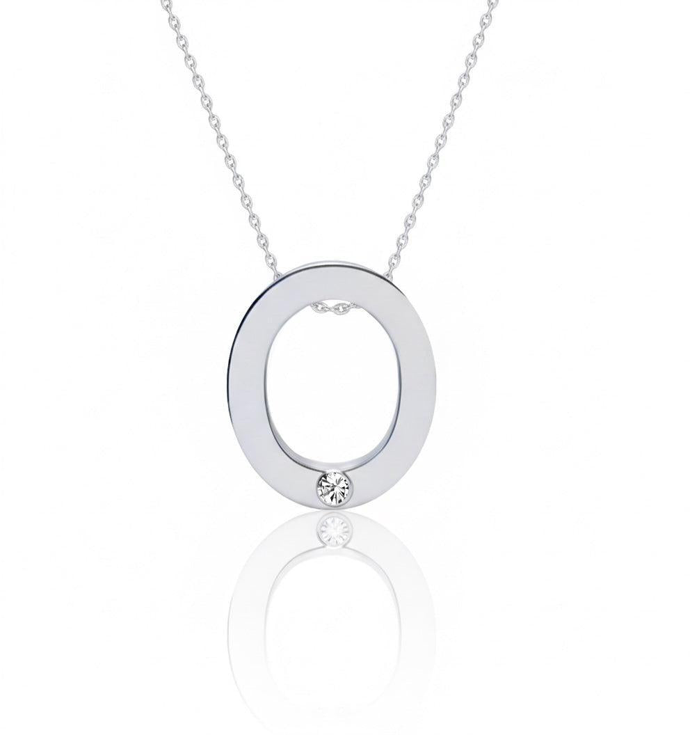 Sterling Silver Oval "Eternity" necklace