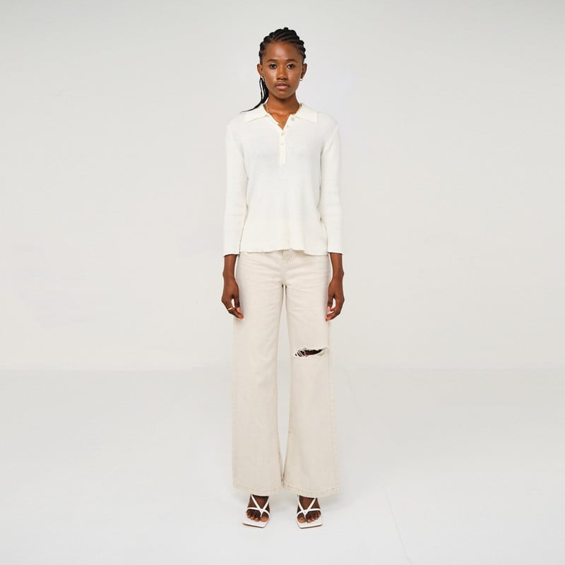 Rib Polo - White Swan