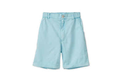 Baby Organic Cotton Woven Bermuda Shorts - Sky Blue