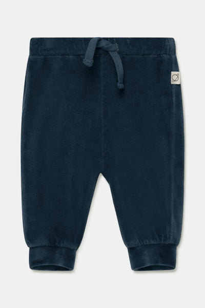 Velour baby pants - Blue - Joggers