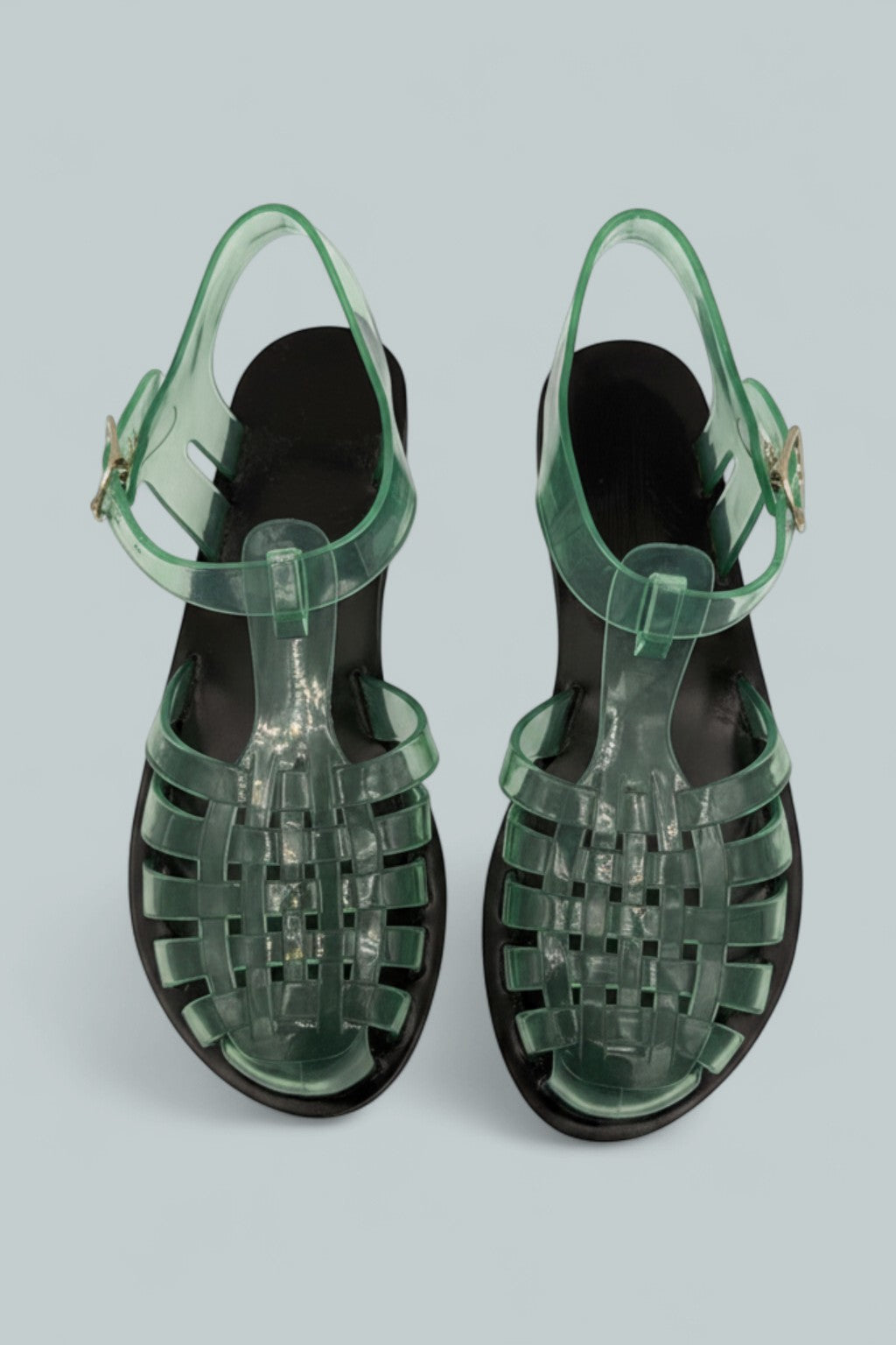 Homeria Jelly Sandals - Clear Aqua