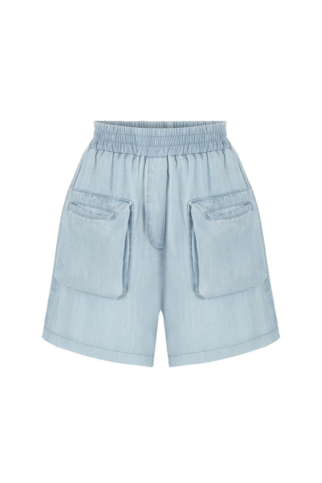 Cargo Pocket Mini Shorts - Light Blue