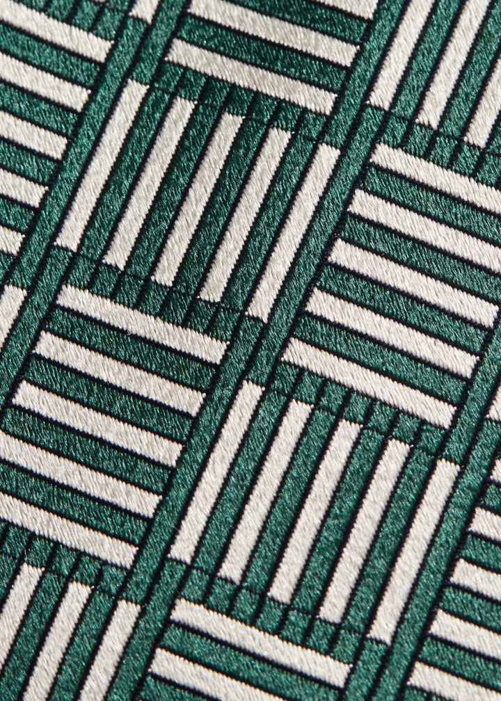 Woven Silk Parquet Tie - Green