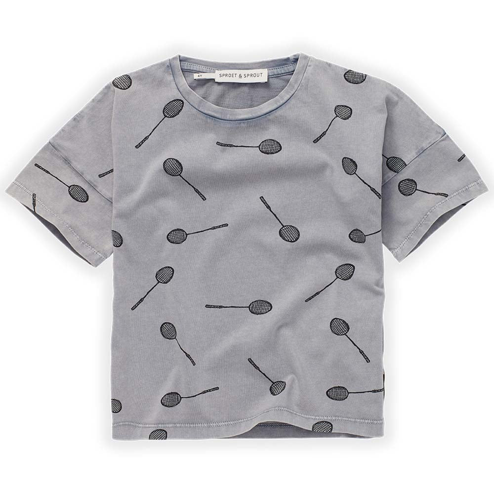 Badminton Tee Shirt - Stone Grey Tops Sproet & Sprout 