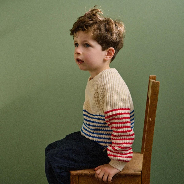 Billy Baby Jumper Mariner/Red Sailor Stripe