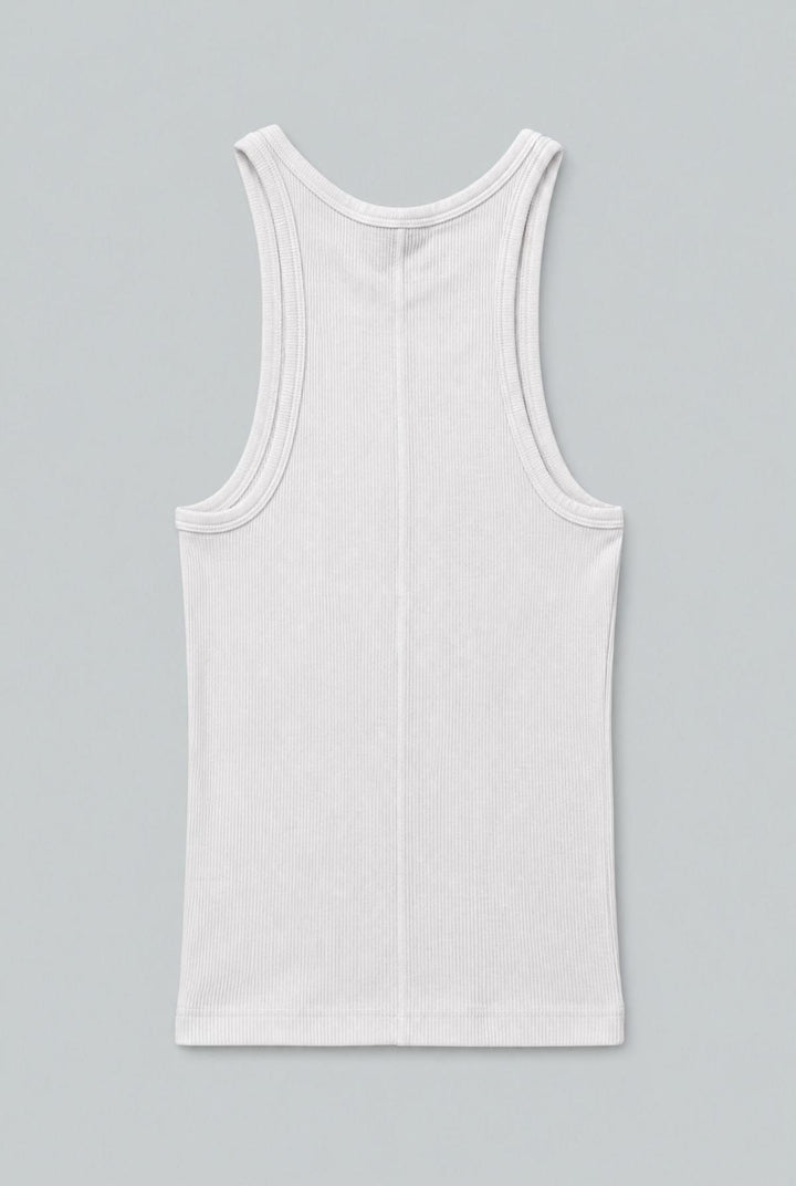 Ribbed Tank Top - White