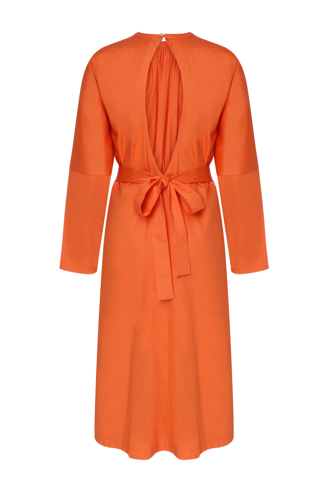 Martha Open Back Cotton Dress - Orange