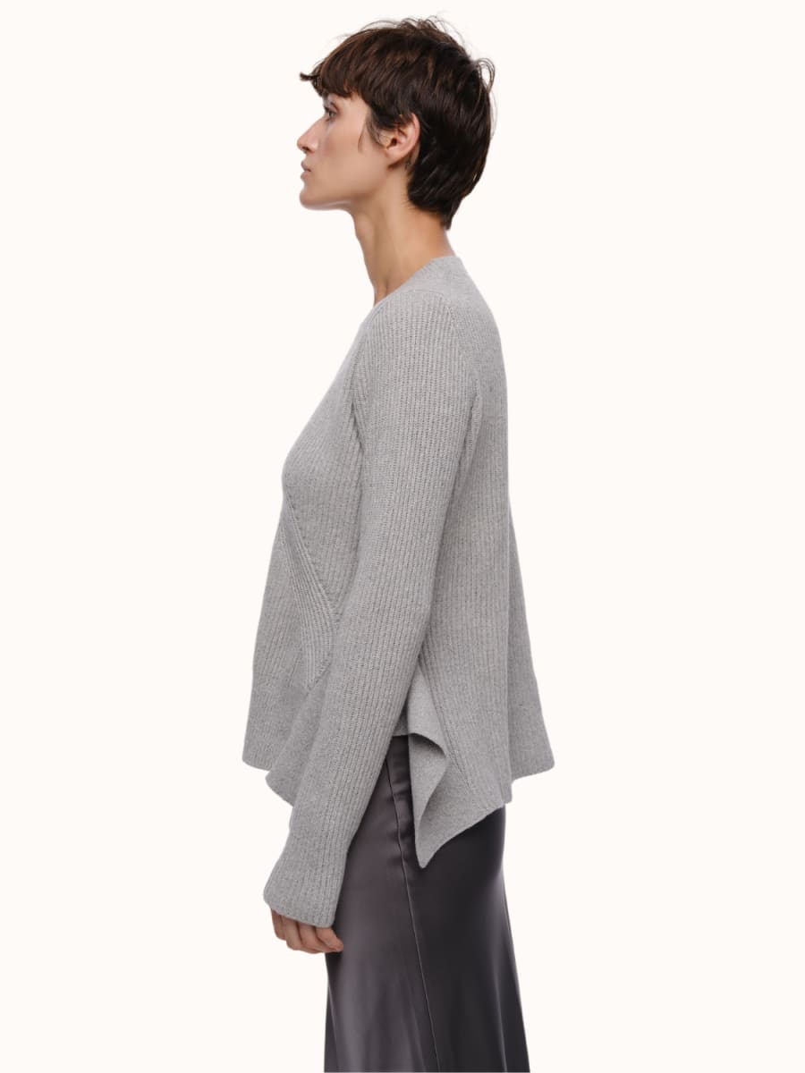 Sandra Crewneck - Light Heather Gray