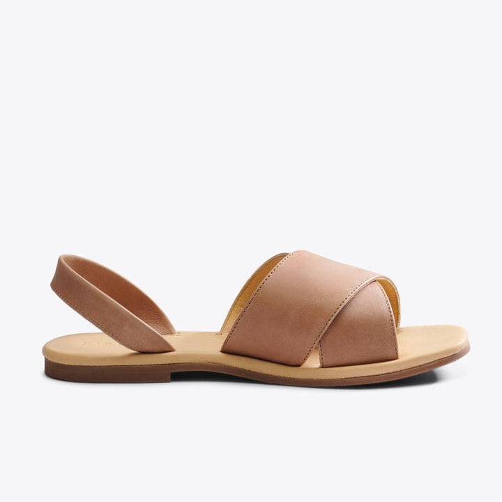All-Day Cross Strap Sandal - Almond