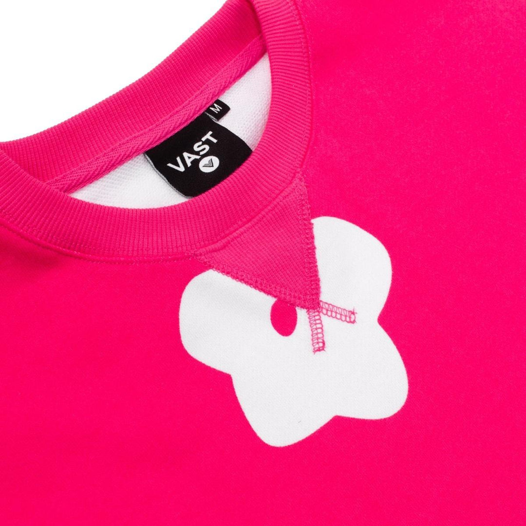 Flower Patch Crewneck Sweatshirt - Fuchsia