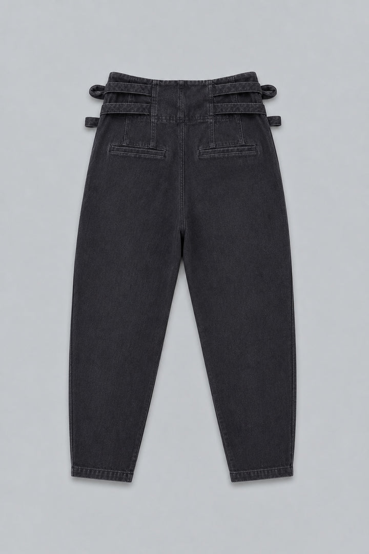 Sydney Side Tie Pants - Black