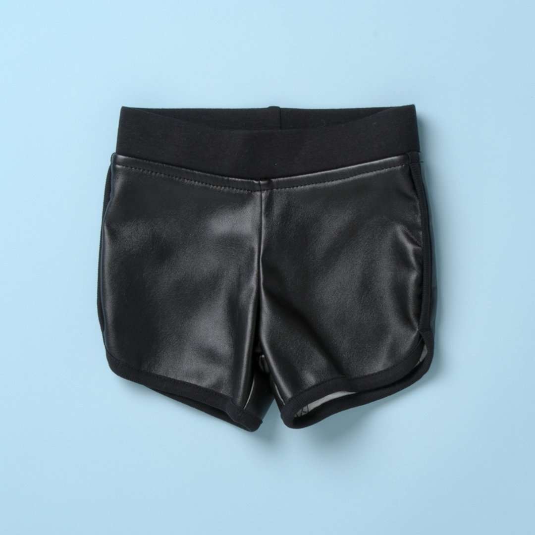 Vegan Moto Shorts - Black