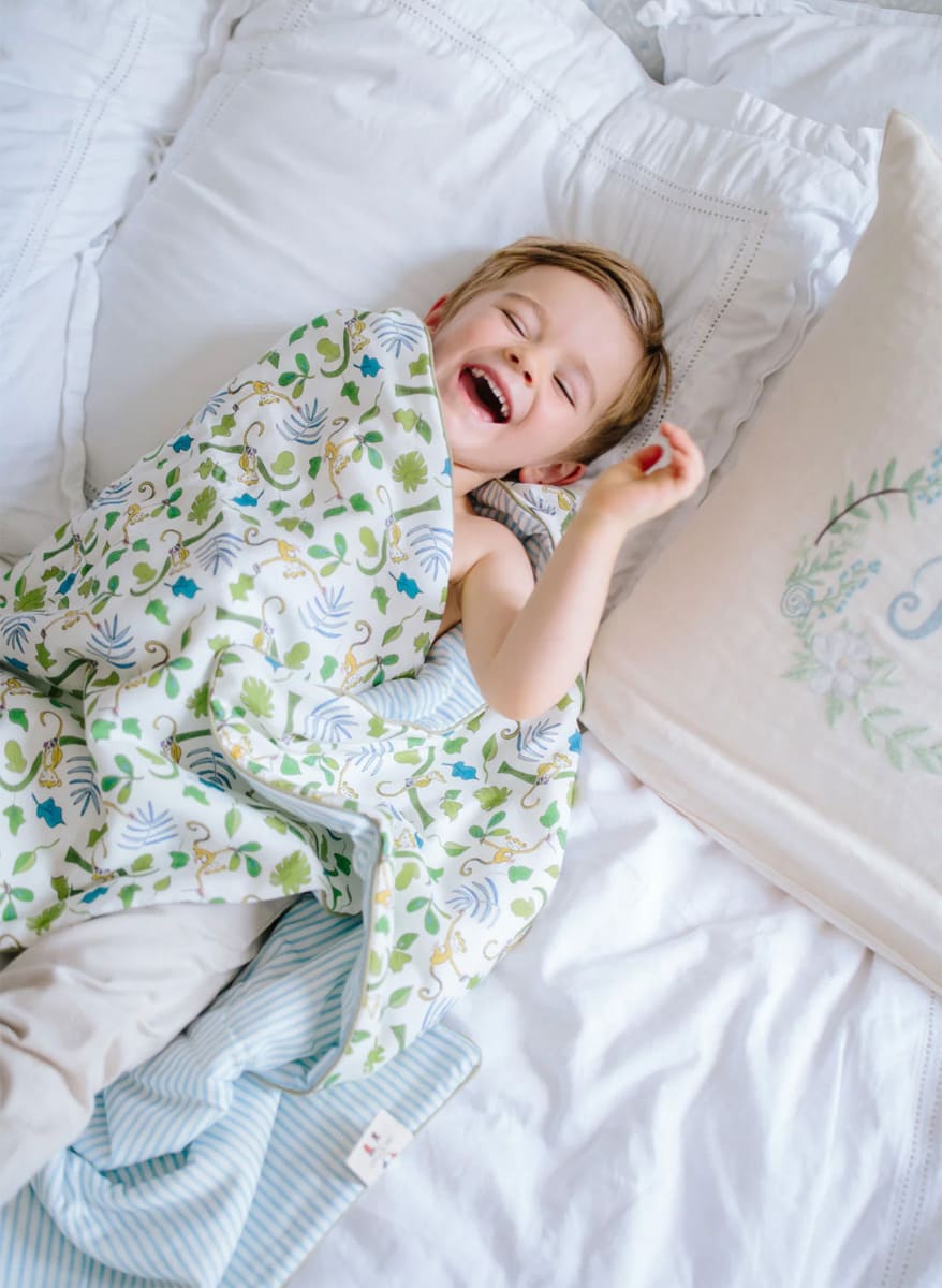Crib Quilt - Happy Monkey
