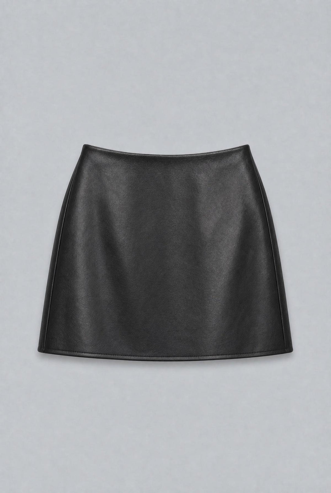 Faux Leather Mini Skirt - Black