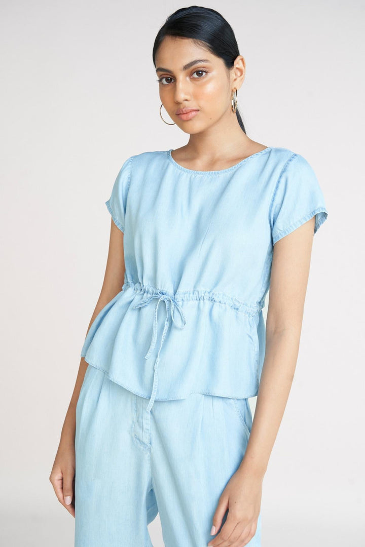 A Sweet Escape Top - Ocean Blue - Blouse