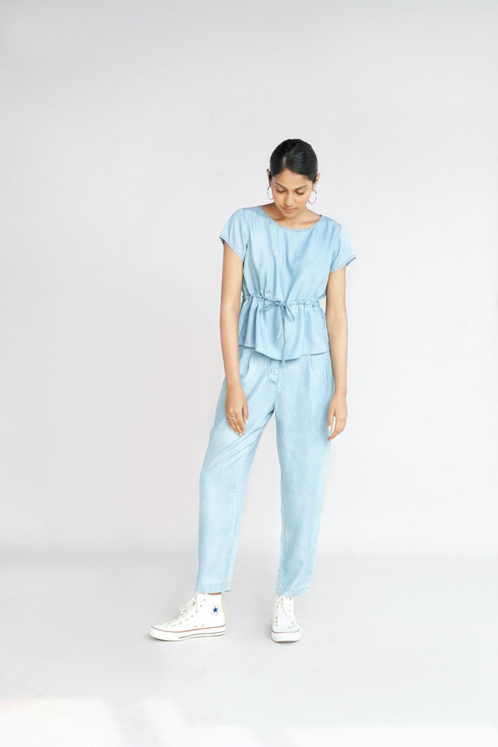 A Sweet Escape Top - Ocean Blue - Blouse