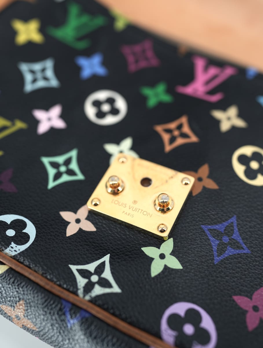 Pre-Owned Louis Vuitton Monogram Multicolor Sologne Black