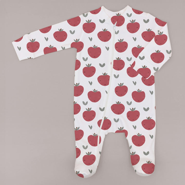 Zipper Footie - Yummy Apples
