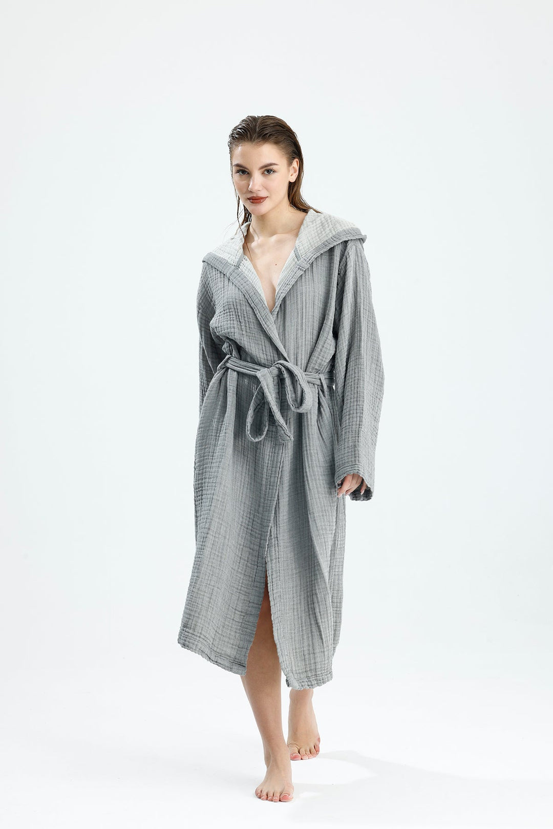 Muslin Gray Bathrobe