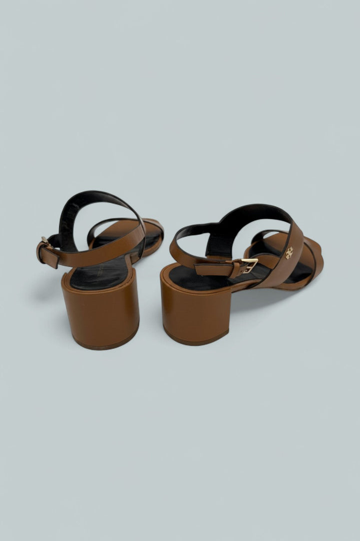 Double T Heel Sandal - Caramel Corn