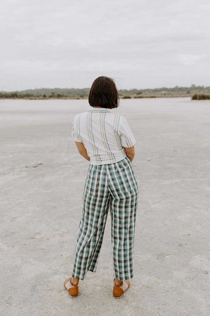 Sadia Pants - Pine Gingham