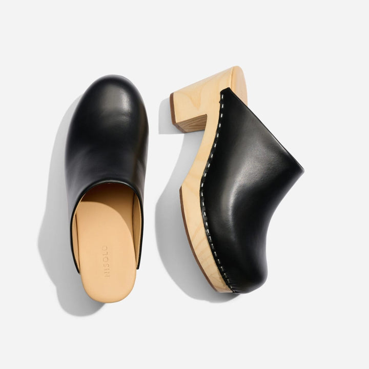 All-Day Heeled Clog - Black - FINAL SALE