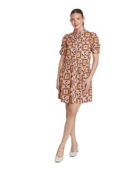 Veronica Dress - Pink Tile