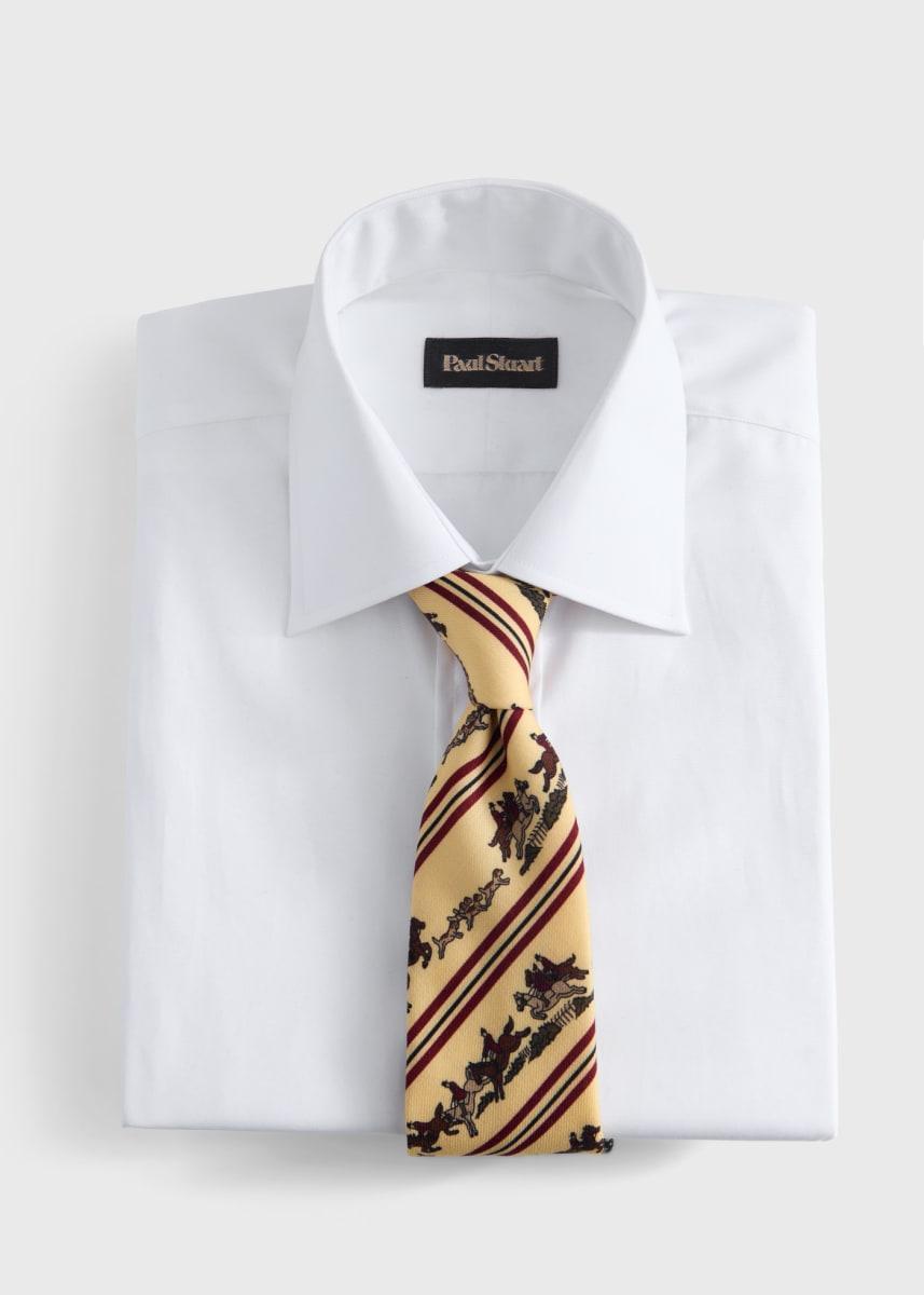Printed Silk Rider Motif Tie