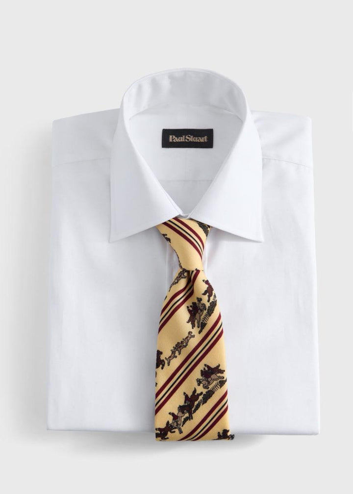 Printed Silk Rider Motif Tie