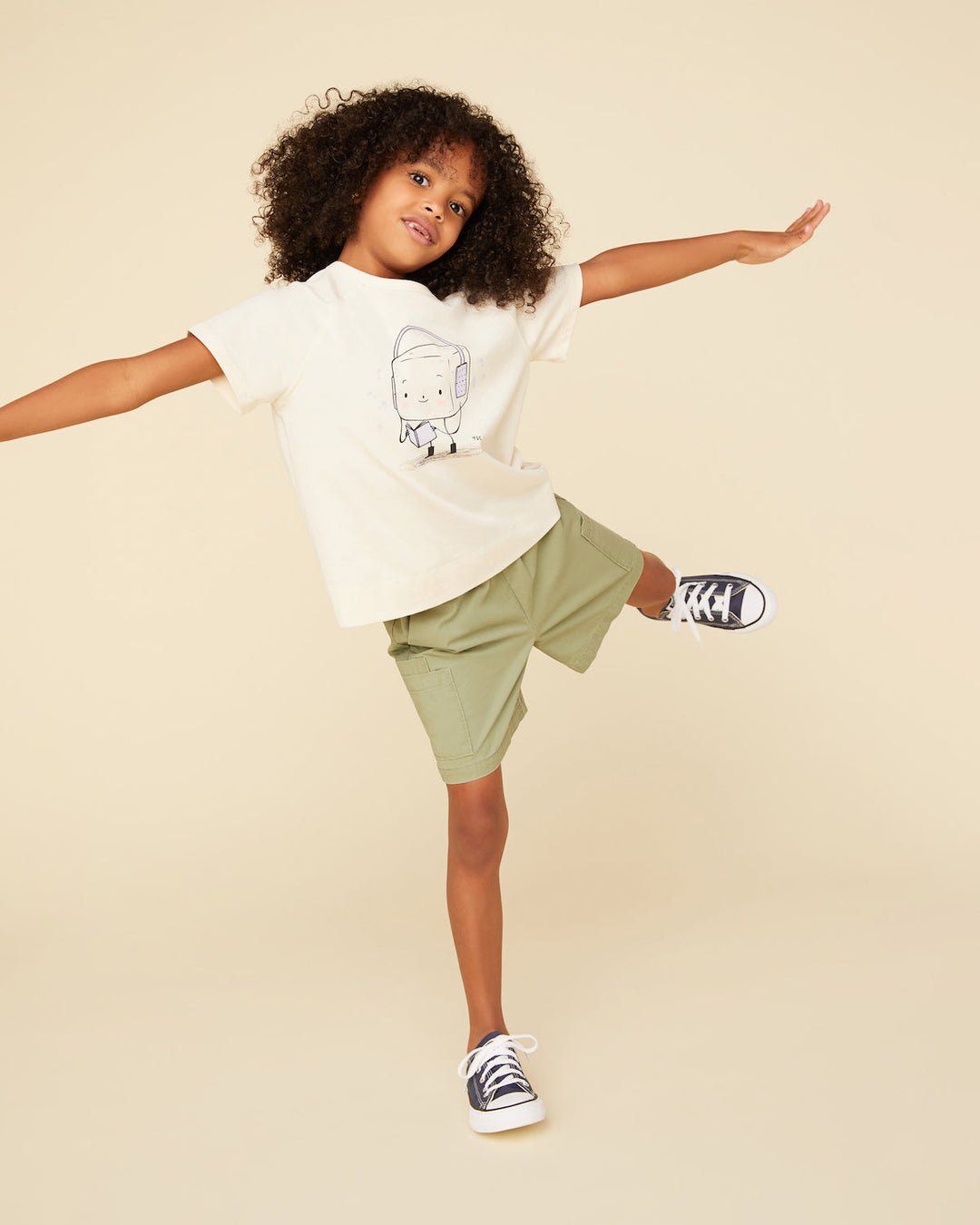 Organic Cotton Cargo Shorts - Oil Green