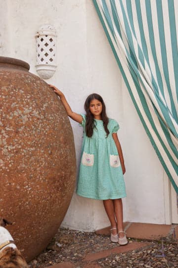 Amber Dress - Mediterranean Check