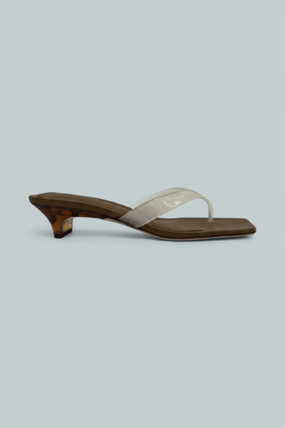 San Juan Jelly Heeled Thong Sandal - Clear
