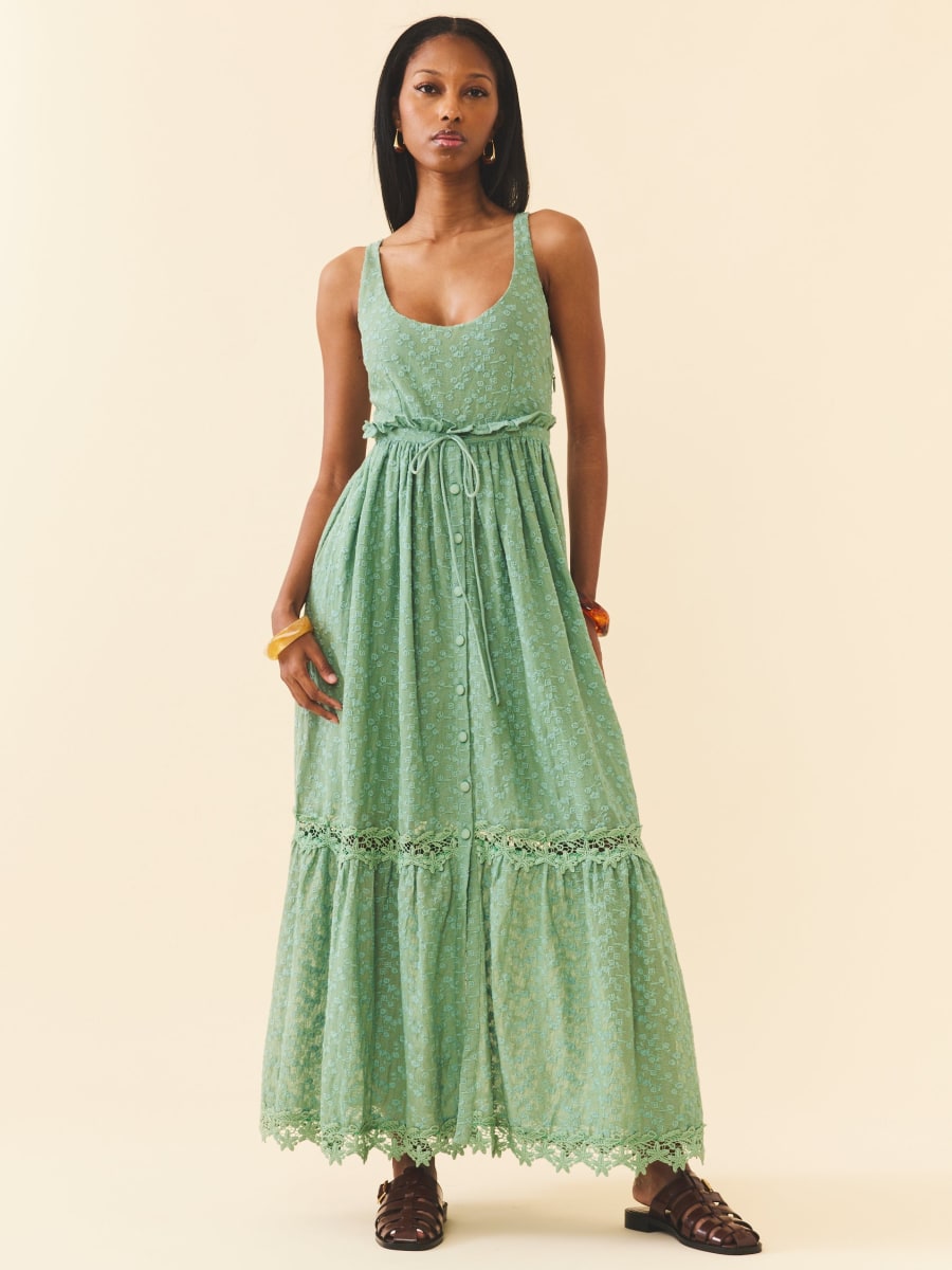 Valeria Dress - Bermuda Green